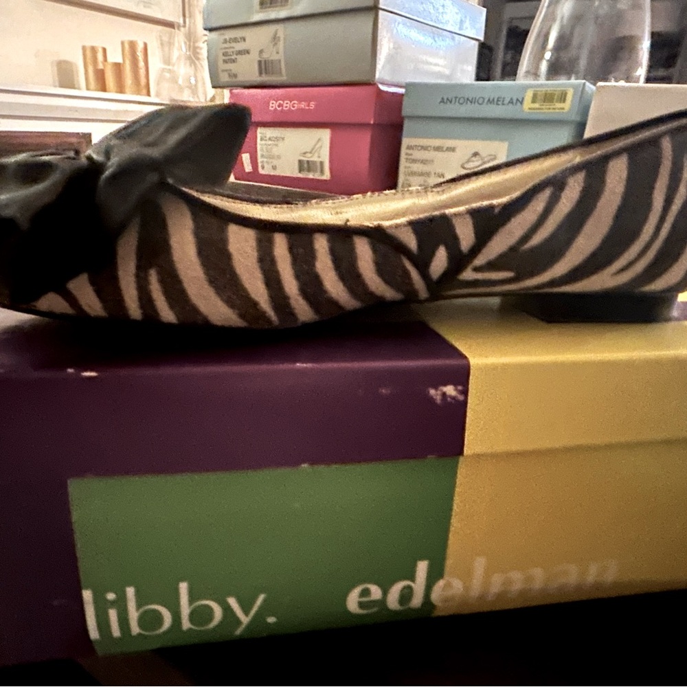Sam Edelman Zebra Calfskin Flats